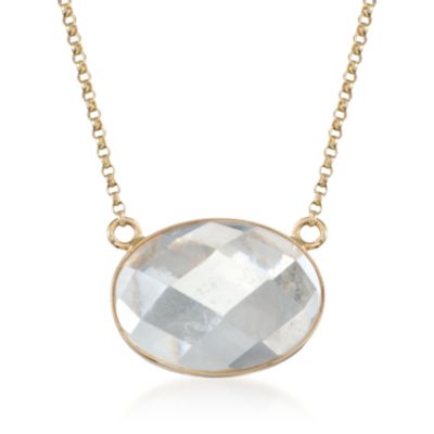 Rock Crystal Necklace in 14kt Yellow Gold &mdash; Alt Image 1