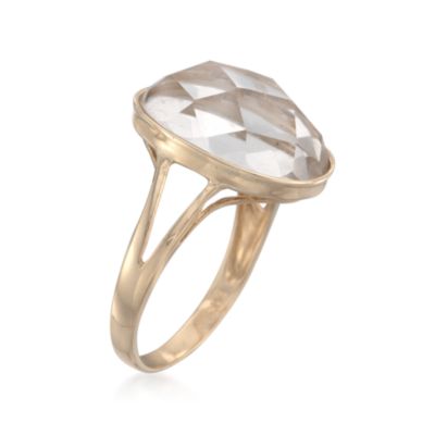 Rock Crystal Ring in 14kt Yellow Gold &mdash; Alt Image 3