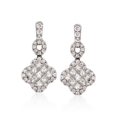 Gregg Ruth 1.02 ct. t.w. Diamond Earrings in 18kt White Gold &mdash; Alt Image 1