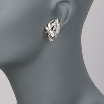 C. 1970 Vintage 3.75 ct. t.w. Diamond Earrings in Platinum &mdash; Alt Image 2