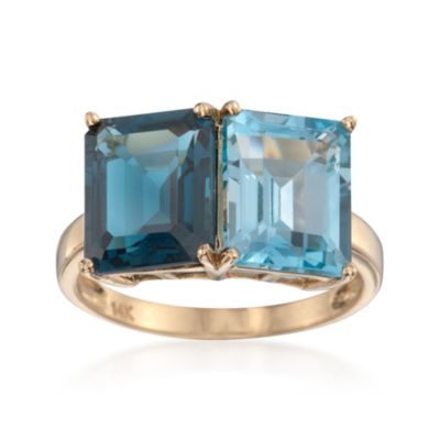7.90 ct. t.w. Blue Topaz Ring in 14kt Yellow Gold &mdash; Alt Image 1