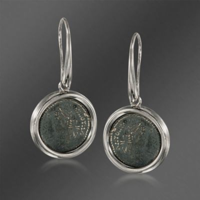 1884 Collection Sterling Silver Drop Earrings With Coins &mdash; Alt Image 1