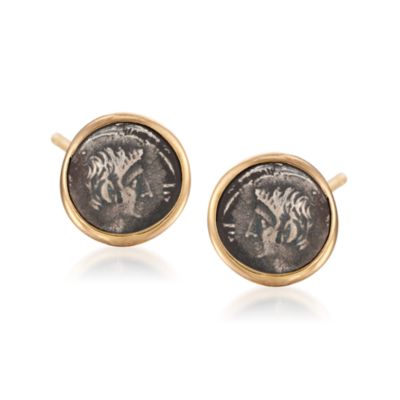 1884 Collection Two-Tone 'Appia' Stud Earrings With Coins &mdash; Alt Image 1