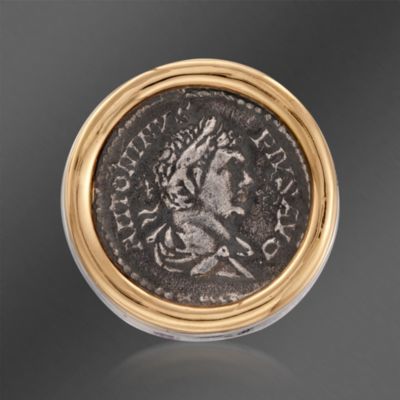 1884 Collection Two-Tone 'Appia' Flat Top Ring With Coin &mdash; Alt Image 1
