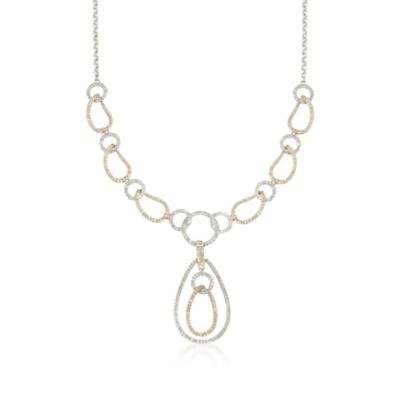1.30 ct. t.w. Diamond Y-Necklace in 14kt Two-Tone. 18" &mdash; Alt Image 1