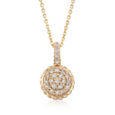 .46 ct. t.w. Pave Diamond Circle Necklace in 14kt Yellow Gold &mdash; Alt Image 1