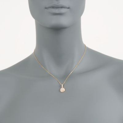 .46 ct. t.w. Pave Diamond Circle Necklace in 14kt Yellow Gold &mdash; Alt Image 2