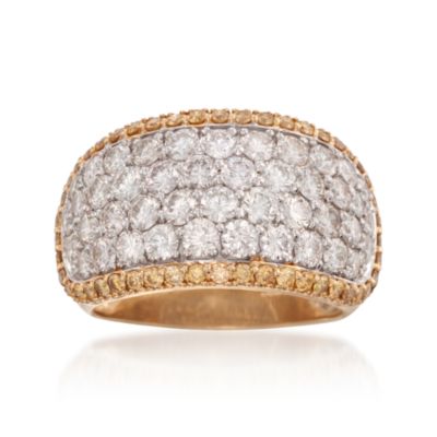 3.25 ct. t.w. White and Yellow Diamond Band in 18kt Yellow Gold &mdash; Alt Image 1