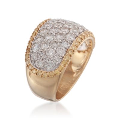 3.25 ct. t.w. White and Yellow Diamond Band in 18kt Yellow Gold &mdash; Alt Image 3