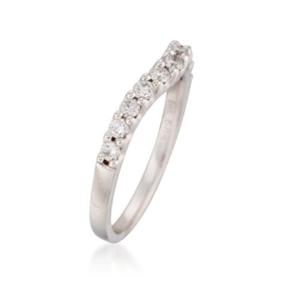 .50 ct. t.w. Curved Diamond Wedding Ring in 14kt White Gold &mdash; Alt Image 3