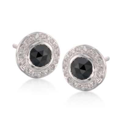 2.03 ct. t.w. Black and White Diamond Stud Earrings in 18kt White Gold. Stud Earrings &mdash; Alt Image 1