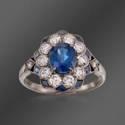 Kwiat 1.85 ct. t.w. Sapphire and .75  ct. t.w.  Diamond Ring in 18kt White Gold &mdash; Alt Image 1