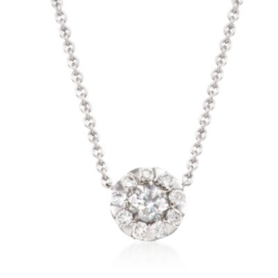 Kwiat .50  ct. t.w. Circle Diamond Pendant Necklace in 18kt White Gold. 16" &mdash; Alt Image 1
