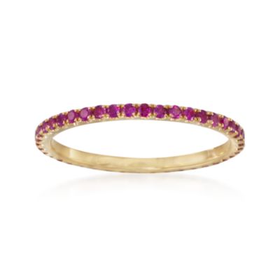 Kwiat .45  ct. t.w. Ruby Eternity Band in 18kt Yellow Gold. Size 6 &mdash; Alt Image 1