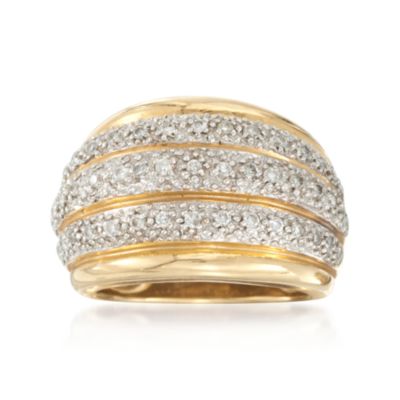 C. 1980 Vintage .50 ct. t.w. Diamond Ring in 14kt Yellow Gold. Size 7 &mdash; Alt Image 1
