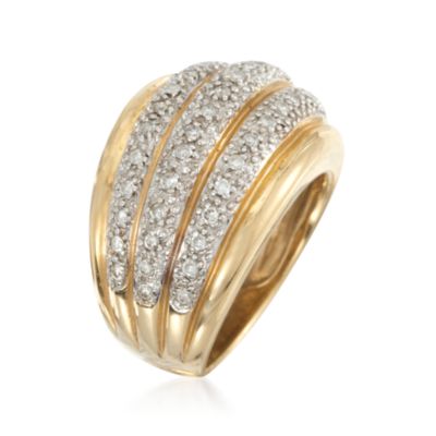 C. 1980 Vintage .50 ct. t.w. Diamond Ring in 14kt Yellow Gold. Size 7 &mdash; Alt Image 3