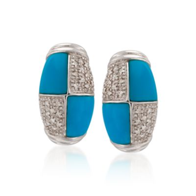 C. 1990 Vintage .25 ct. t.w. Diamond Earrings in 14kt White Gold  &mdash; Alt Image 1