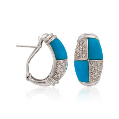 C. 1990 Vintage .25 ct. t.w. Diamond Earrings in 14kt White Gold  &mdash; Alt Image 3