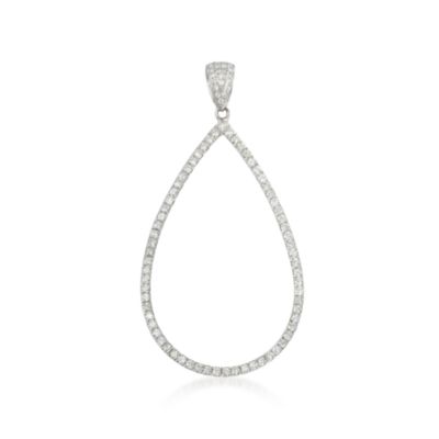 1.00 ct. t.w. Diamond Teardrop Pendant in 14kt White Gold &mdash; Alt Image 1
