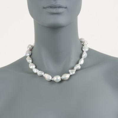Souffle Pearl Necklace in 14kt Yellow Gold &mdash; Alt Image 2