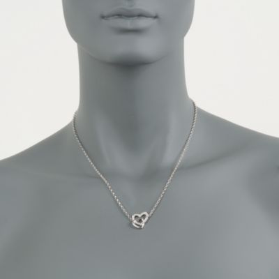 .10 ct. t.w. Diamond Hearts Necklace in Sterling Silver &mdash; Alt Image 3