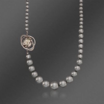 Swarovski Crystal "Seasonal" Faux Pearl Necklace. 19.5" &mdash; Alt Image 1