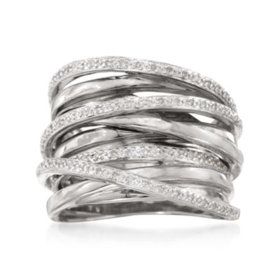.25 ct. t.w. Diamond "Highway" Ring in Sterling Silver &mdash; Alt Image 1