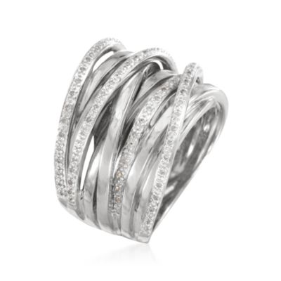 .25 ct. t.w. Diamond "Highway" Ring in Sterling Silver &mdash; Alt Image 3