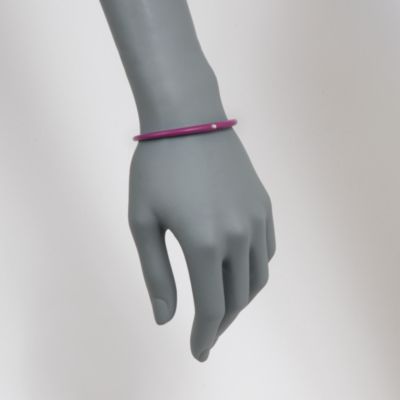 Due Punti Plum Silicone Bangle Bracelet With Diamond. 7" &mdash; Alt Image 2