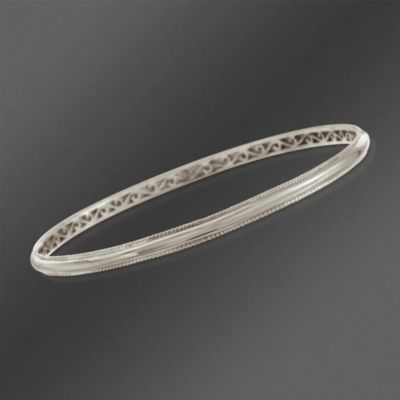 De Latori Jewelry Sterling Silver Bangle Bracelet. 7" &mdash; Alt Image 1