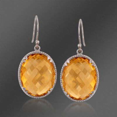 De Latori Jewelry 30.00 ct. t.w. Citrine Drop Earrings in Sterling Silver &mdash; Alt Image 1