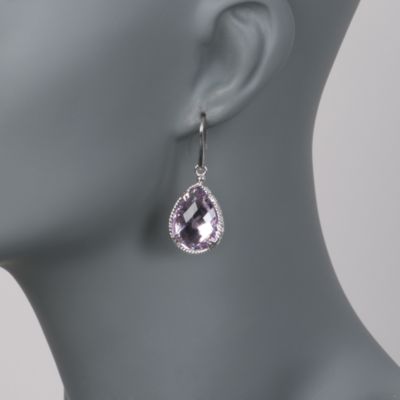 De Latori Jewelry 25.00 ct. t.w. Pink Amethyst Drop Earrings in Sterling Silver &mdash; Alt Image 2
