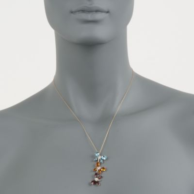 5.70 ct. t.w. Multi-Butterfly Necklace in 14kt Yellow Gold. 18" &mdash; Alt Image 2