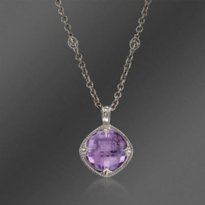 De Latori Jewelry 20.00 Carat Pink Amethyst Pendant Necklace in Sterling Silver. 36" &mdash; Alt Image 1