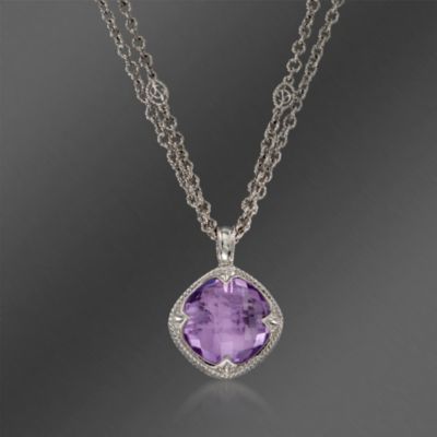 De Latori Jewelry 20.00 Carat Pink Amethyst Pendant Necklace in Sterling Silver. 36" &mdash; Alt Image 3