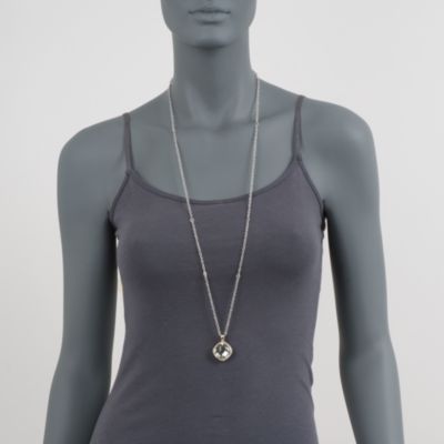 De Latori Jewelry 25.00 Carat Green Amethyst Pendant Necklace in Sterling Silver Two-Tone. 36" &mdash; Alt Image 4
