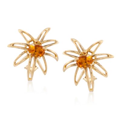 C. 1994 Vintage Tiffany Jewelry 2.35 ct. t.w. Citrine Earrings in 18kt Yellow Gold &mdash; Alt Image 1