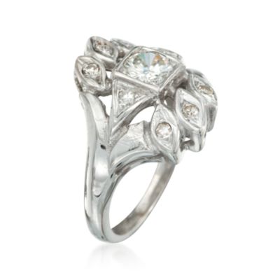 C. 2000 Vintage .55 ct. t.w. Diamond Ring in 14kt White Gold. Size 3.25 &mdash; Alt Image 3