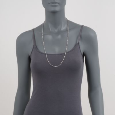 Sterling Silver 1mm Bead Chain Necklace &mdash; Alt Image 3