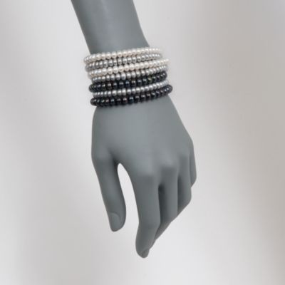 Set of Seven Multicolored Cultured Pearl Bracelets &mdash; Alt Image 2