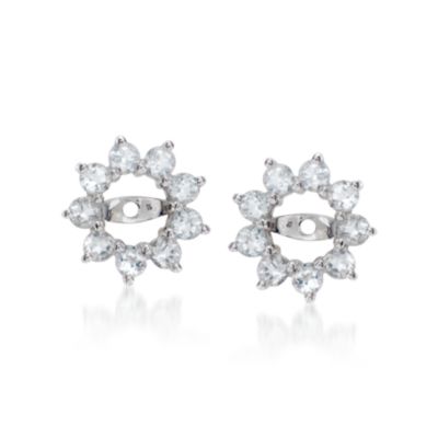 .70 ct. t.w. White Topaz Earring Jackets in 14kt White Gold &mdash; Alt Image 1