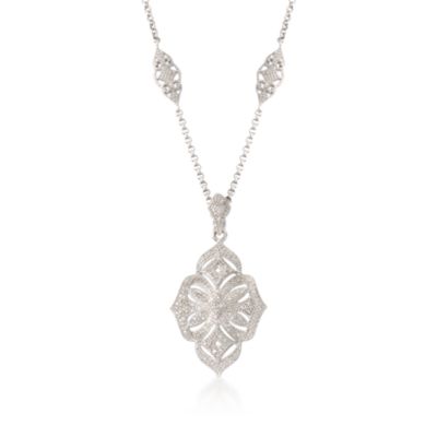 .25 ct. t.w. Diamond Necklace in Sterling Silver. 18" &mdash; Alt Image 1