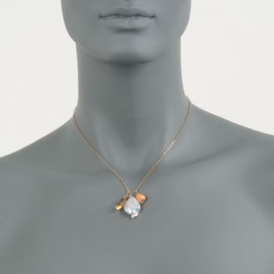 Baroque Pearl and 3.50 ct. t.w. Multi-Gemstone Cluster Necklace in 14kt Yellow Gold &mdash; Alt Image 2