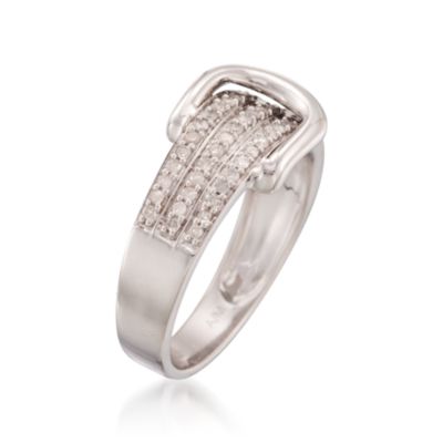.30 ct. t.w. Diamond Buckle Ring in Sterling Silver &mdash; Alt Image 3