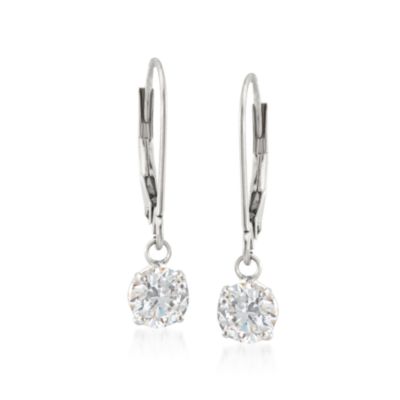 1.00 ct. t.w. CZ Earrings in 14kt White Gold &mdash; Alt Image 1
