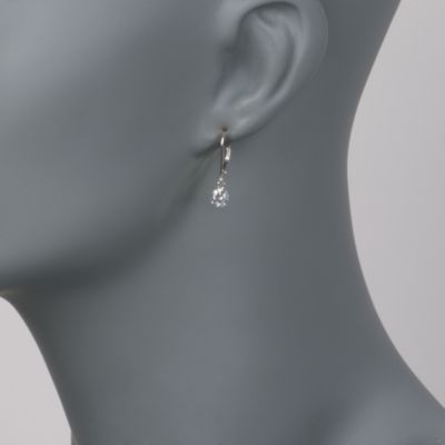 1.00 ct. t.w. CZ Earrings in 14kt White Gold &mdash; Alt Image 2