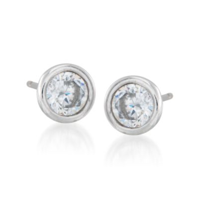 .70 ct. t.w. CZ Studs and .90 ct. t.w. Black and White CZ Earring Jacket Set in Sterling Silver &mdash; Alt Image 5