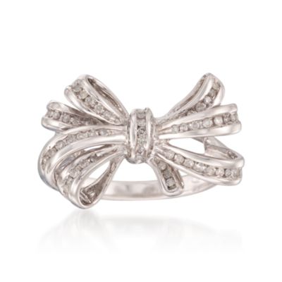 .25 ct. t.w. Diamond Ribbon Ring in Sterling Silver &mdash; Alt Image 1