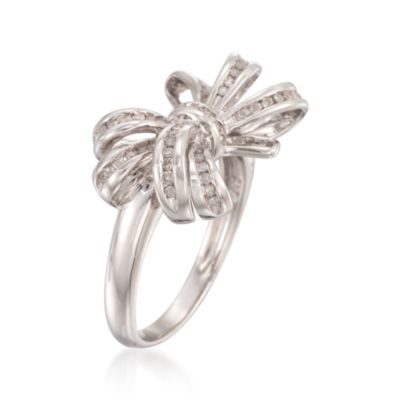 .25 ct. t.w. Diamond Ribbon Ring in Sterling Silver &mdash; Alt Image 3