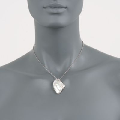 Baroque Pearl Necklace in Sterling Silver. 16" &mdash; Alt Image 2